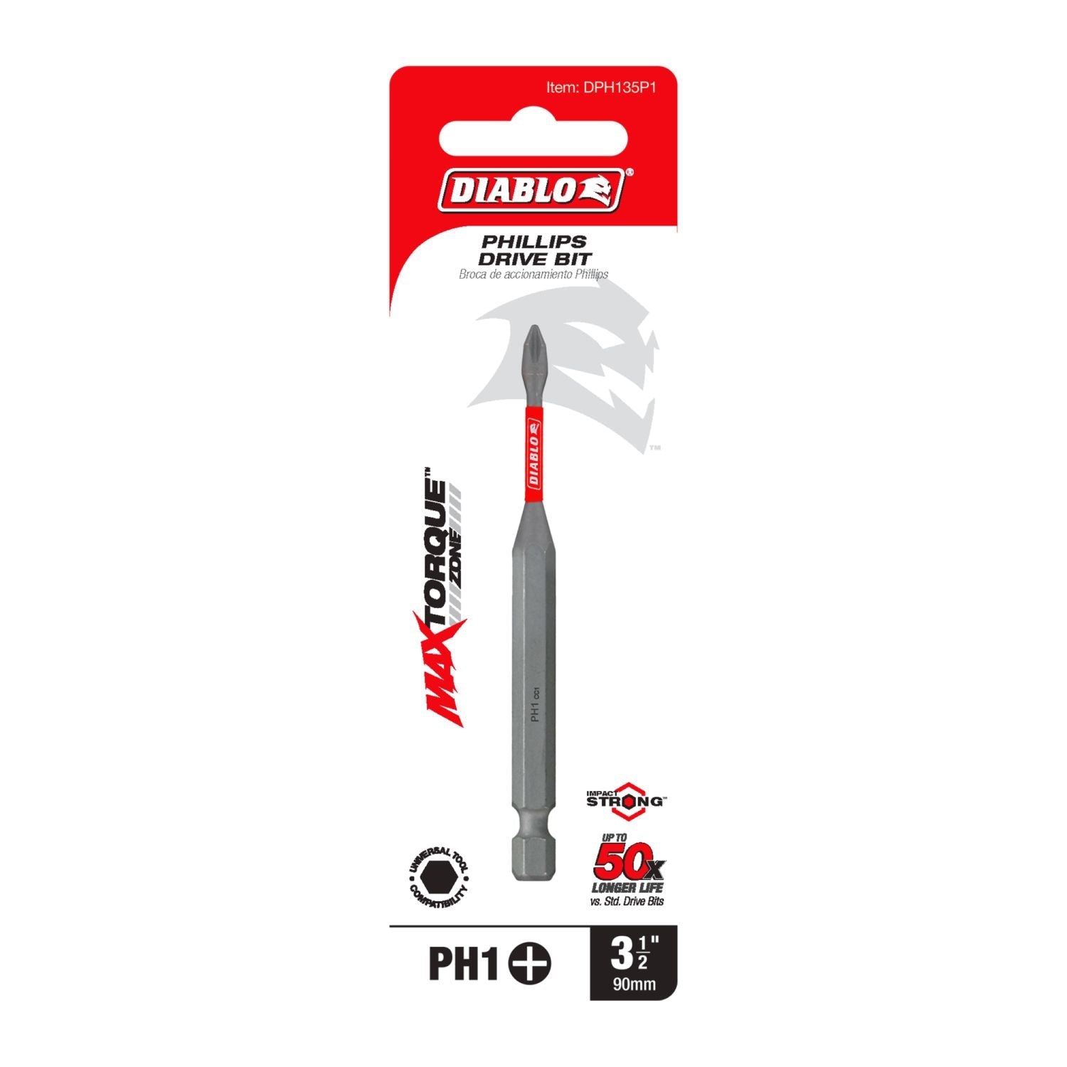 Diablo DPH135P1 3-1/2 in. #1 Phillips Drive Bit