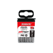 Diablo DPH22P15 2 Inch #2 Phillips Drive Bits , 15-Pack