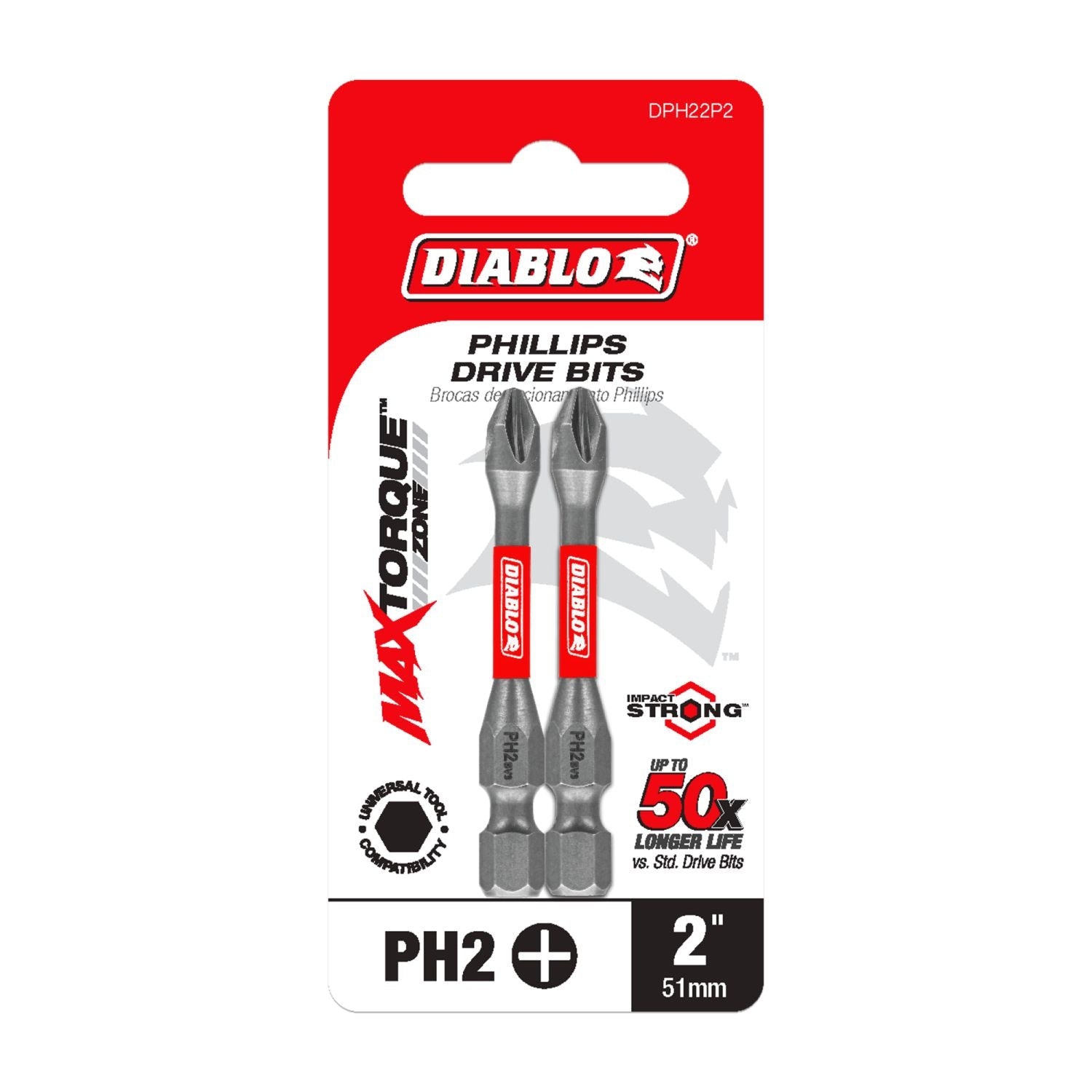 Diablo DPH22P2 2 in. #2 Phillips Drive Bit (2-Pack) – Tool Nut