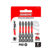 Diablo DPH22P5 2 Inch #2 Phillips Drive Bits , 5-Pack