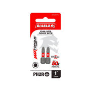 Diablo DPH2R1P2 1 Inch #2 Phillips Reduced for Drywall Screws Drive Bits , 2-Pack
