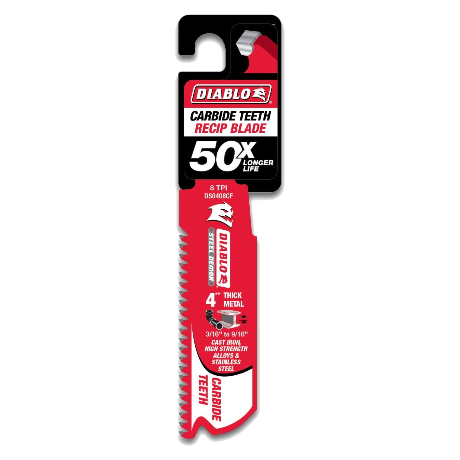 Diablo DS0408CF 4-Inch Steel Demon Carbide Recip Blades for Thick Metal