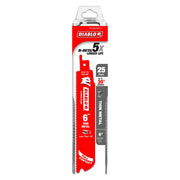 Diablo DS0620BF25 6-Inch Bi-Metal Recip Blade for Thin Metal, 25-Pack