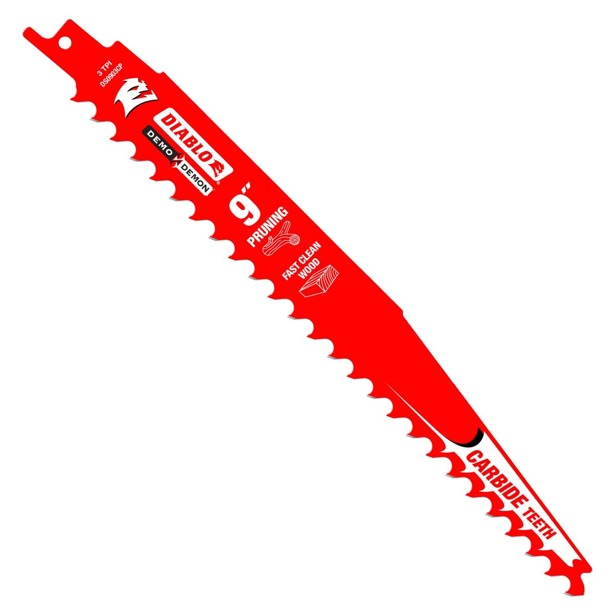 Diablo DS0903CP3 9-Inch Carbide Tipped Pruning and Clean Wood Recip Blade, 3-Pack