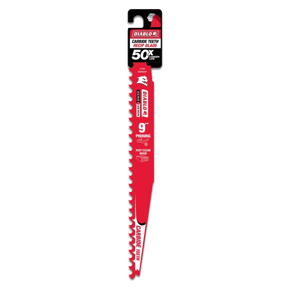 Diablo DS0903CP 9-Inch Carbide Tipped Pruning and Clean Wood Recip Blade