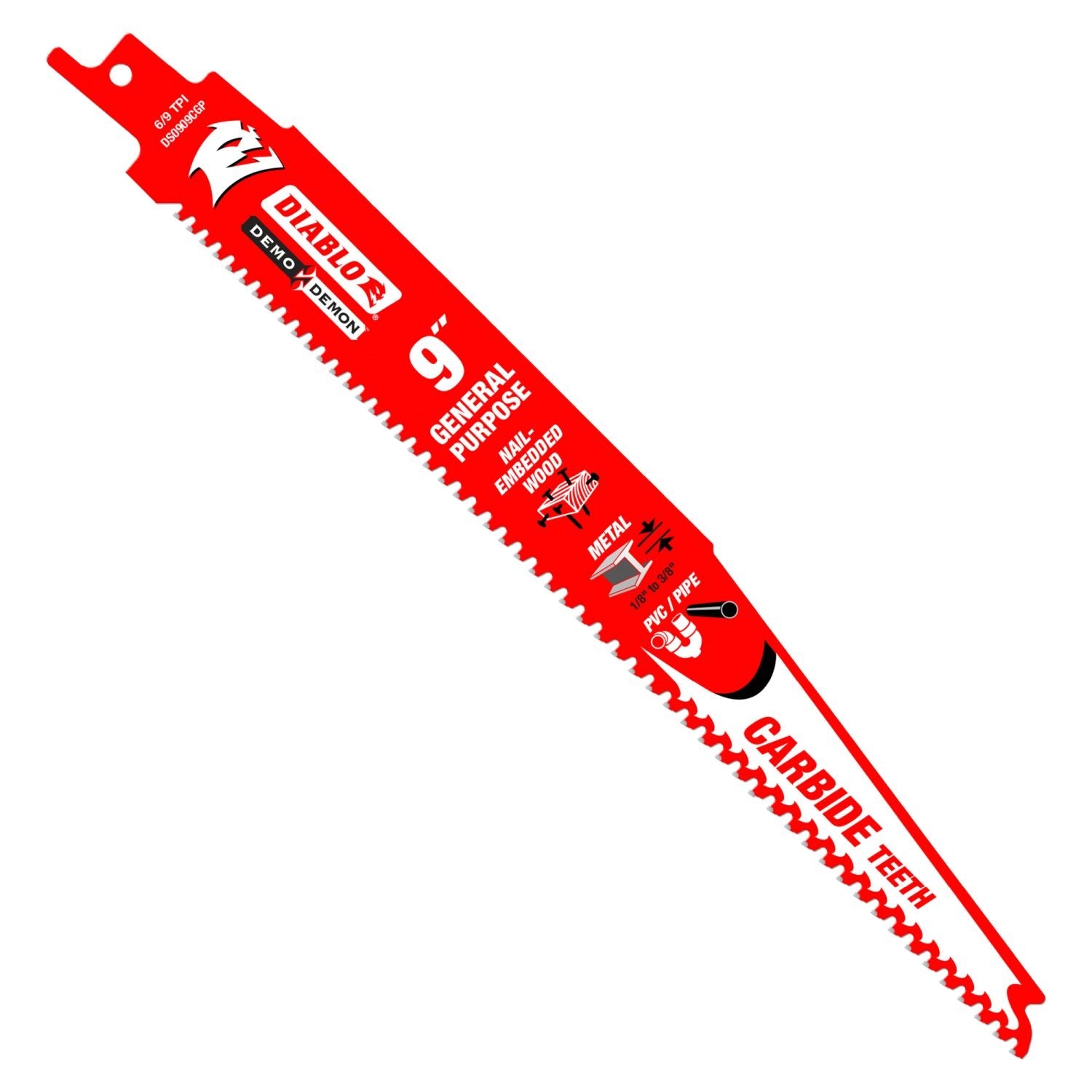 Diablo DS0909CGP3 9-Inch Demo Demon Carbide General Purpose Recip, 3-Pack