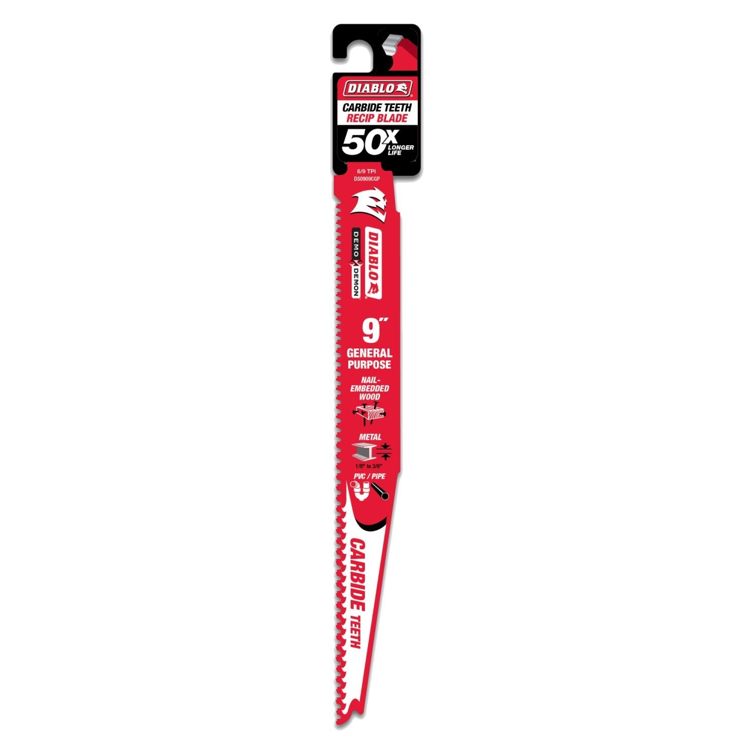 Diablo DS0909CGP 9-Inch Demo Demon Carbide General Purpose Recip