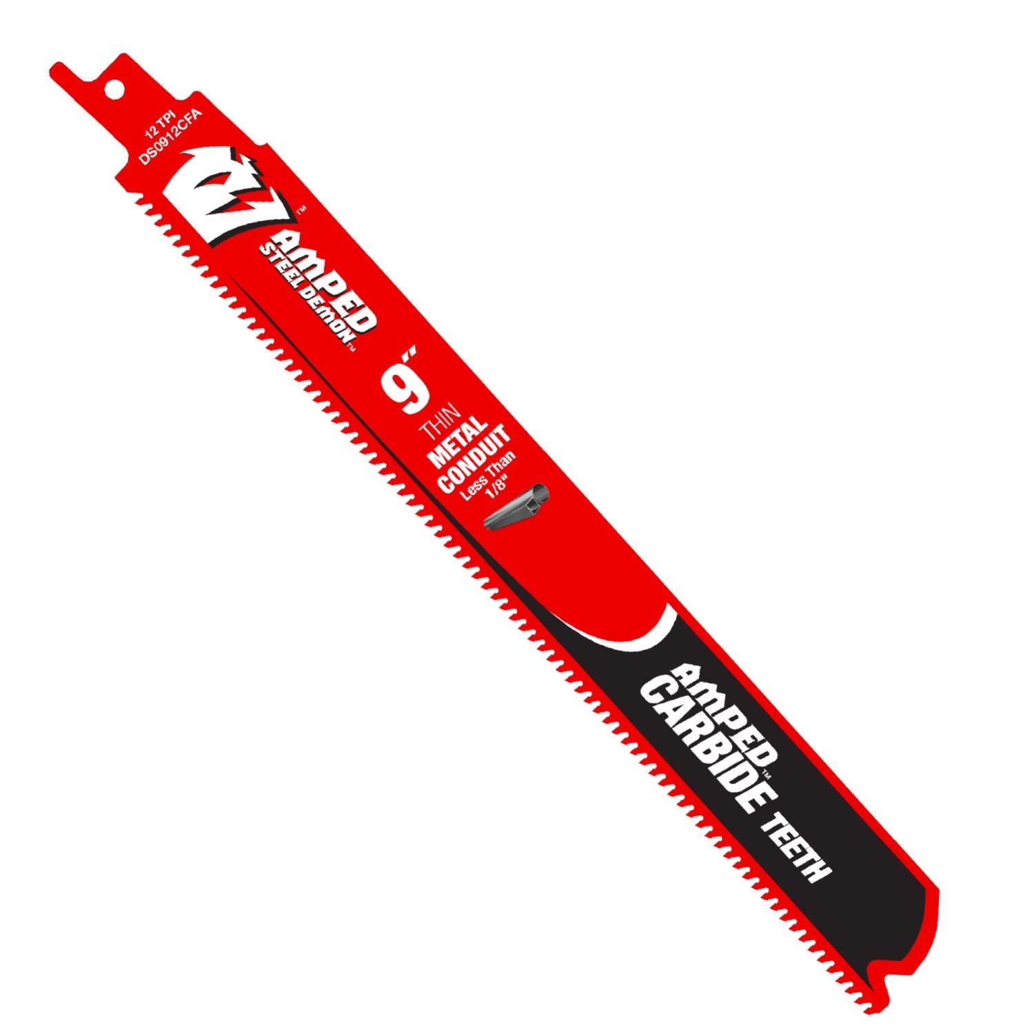 Diablo DS0912CFA AMPED Steel Demon 9 in. 12 TPI Carbide Teeth Reciprocating Saw Blade for Thin Metal