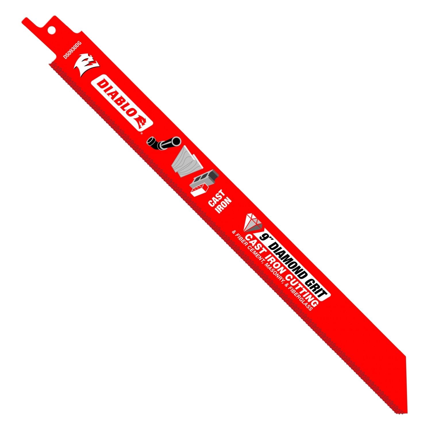 Diablo DS0930DGX 9-Inch Diamond Grit Recip Blade for Cast Iron, Fiber Cement, Masonry, and Fiberglass
