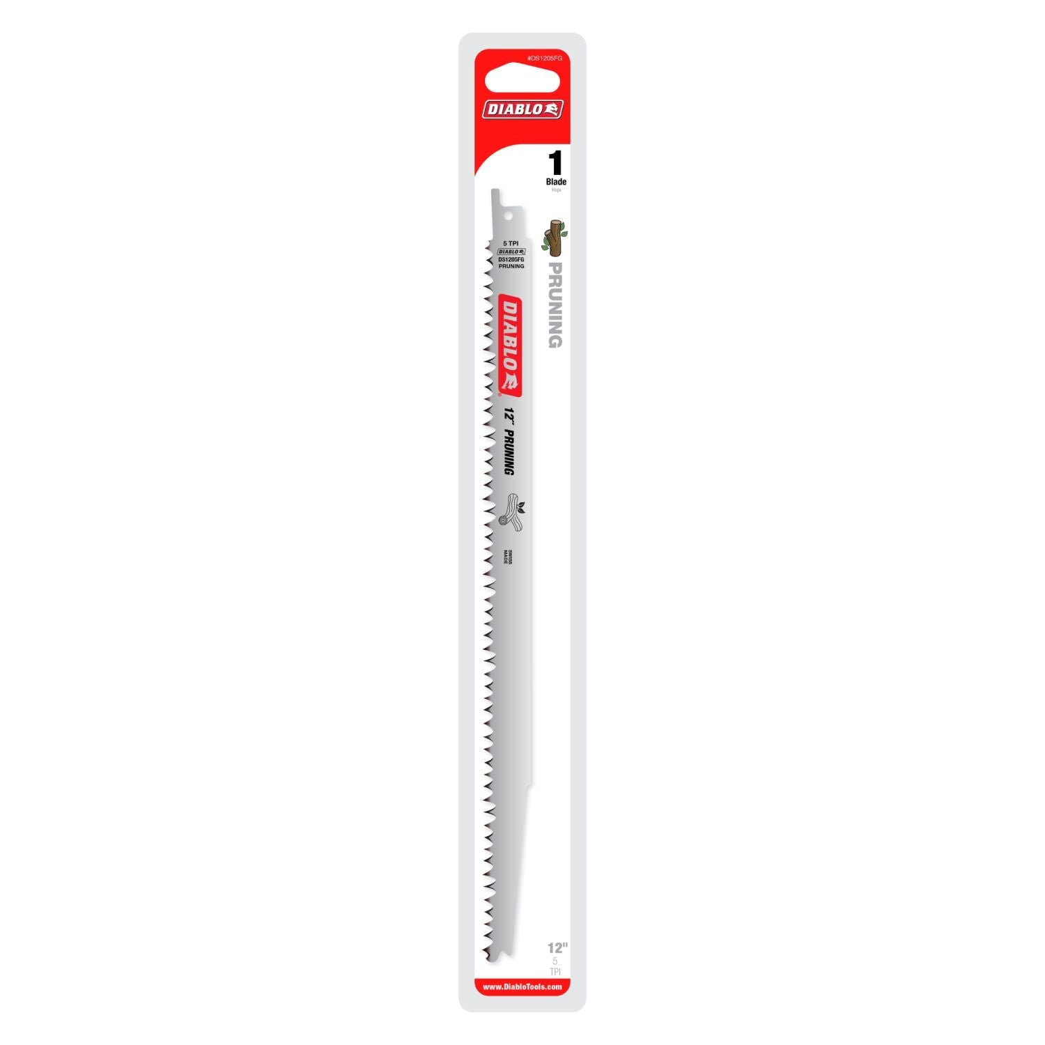Diablo DS1205FG 12-Inch Fleam Ground Recip Blade for Pruning