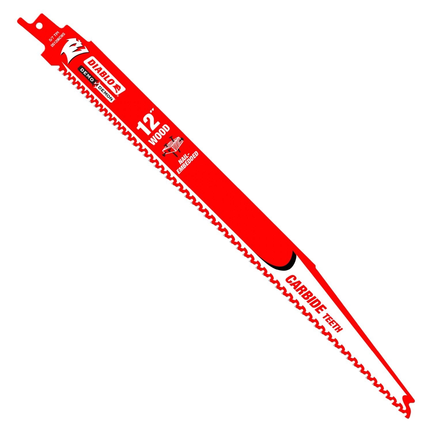 Diablo DS1206CWS3 12-Inch Demo Demon Carbide Recip Blade for Nail-Embedded Wood, 3-Pack