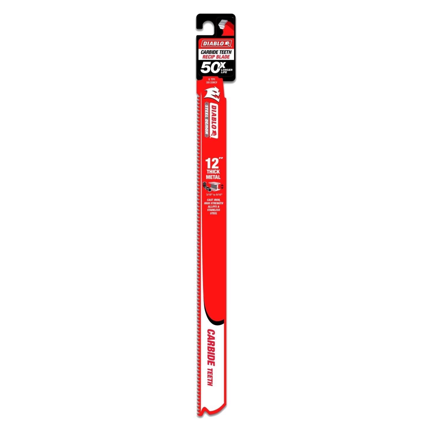 Diablo DS1208CF 12-Inch Steel Demon Carbide Recip Blades for Thick Metal
