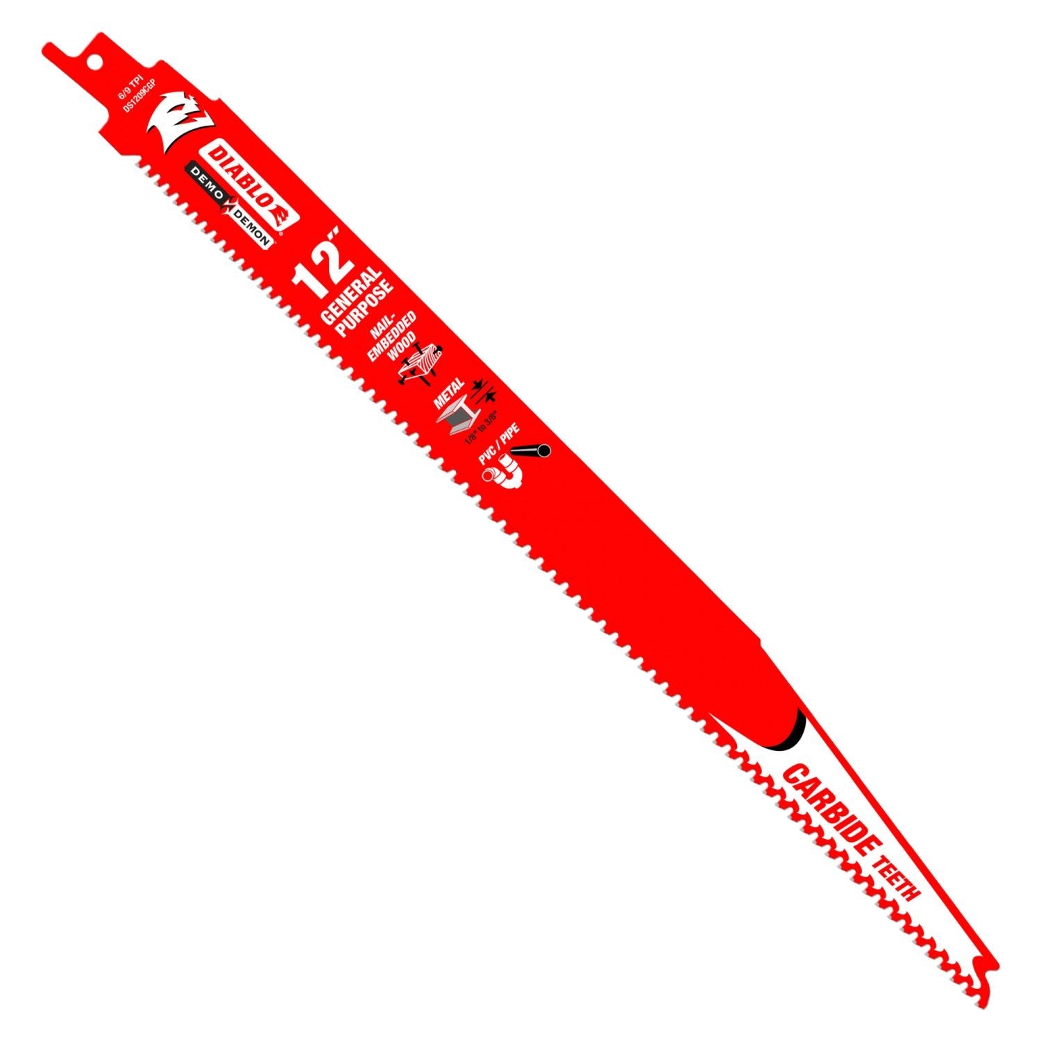 Diablo DS1209CGP3 12-Inch Demo Demon Carbide General Purpose Recip, 3-Pack