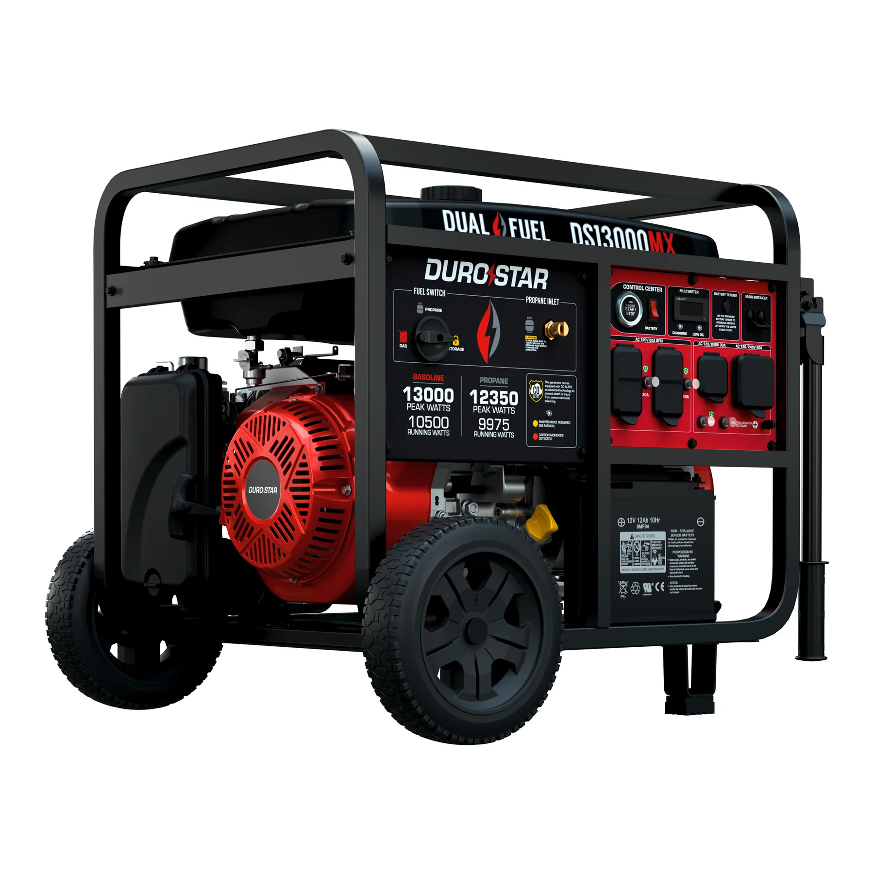 Duromax DS13000MX 13,000 Watt Dual Fuel Portable Generator w/ CO Alert