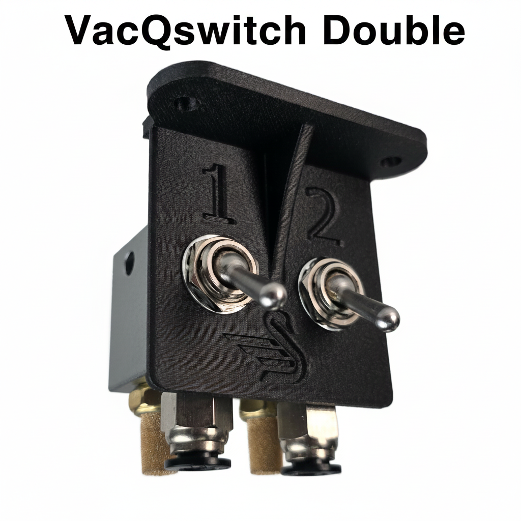 Swan VacQswitch Double VTSRV2 vacuum release switch on mounting plate