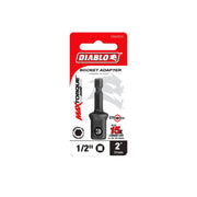 Diablo DSA0500 1/2 Inch Square x 1/4 Inch Hex Socket Adapter
