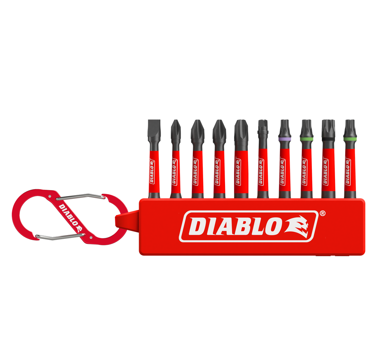Diablo Carabiner Drive Bit Set, 10-Piece (DSCC2-S10B)