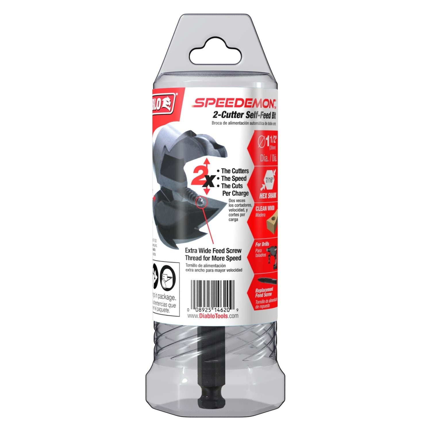 Diablo DSF1500 1-1/2 Inch Dia. SPEEDemon Self Feed Bit