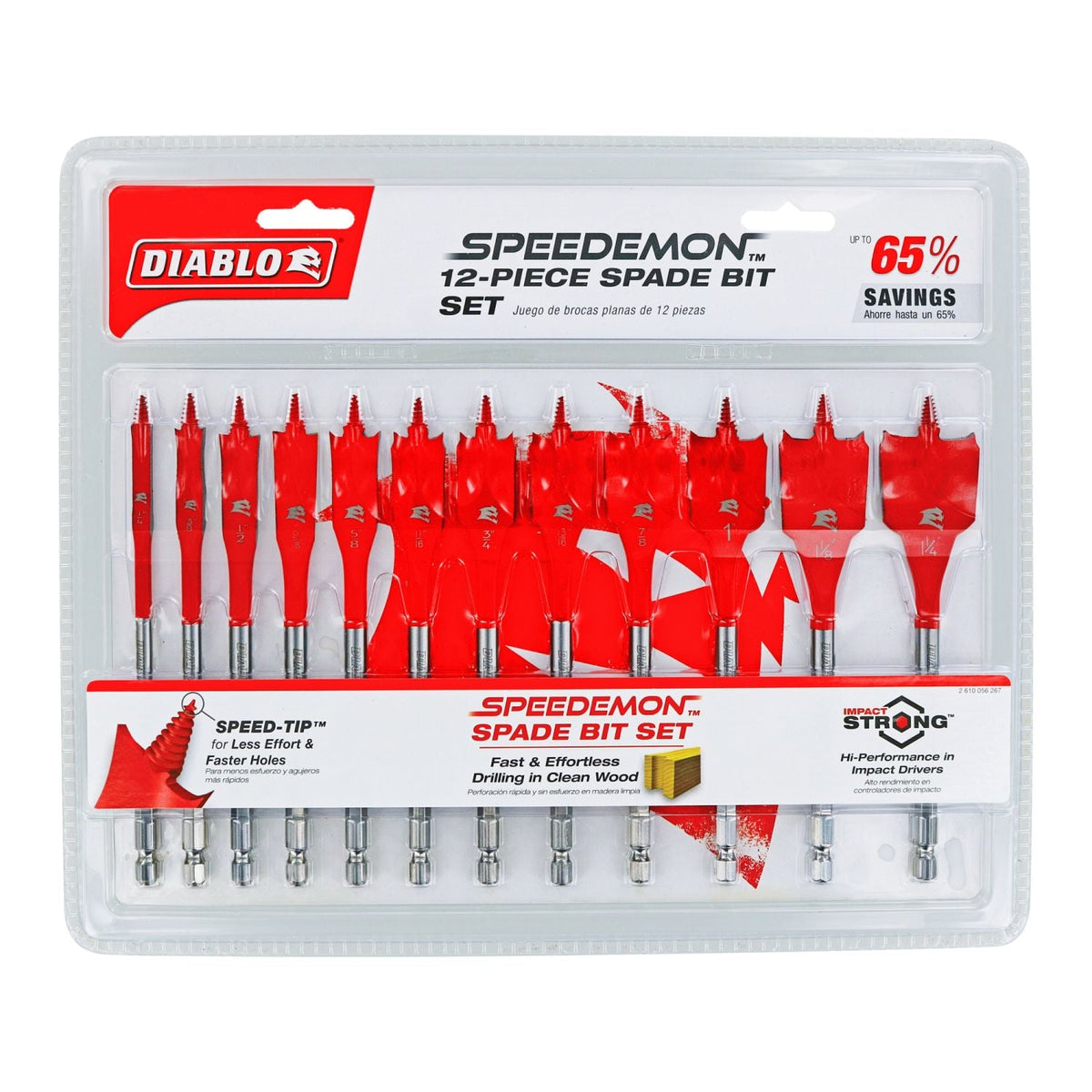 Diablo DSP2950-S12 12-Piece SPEEDemon Spade Bit Set , 12-Piece