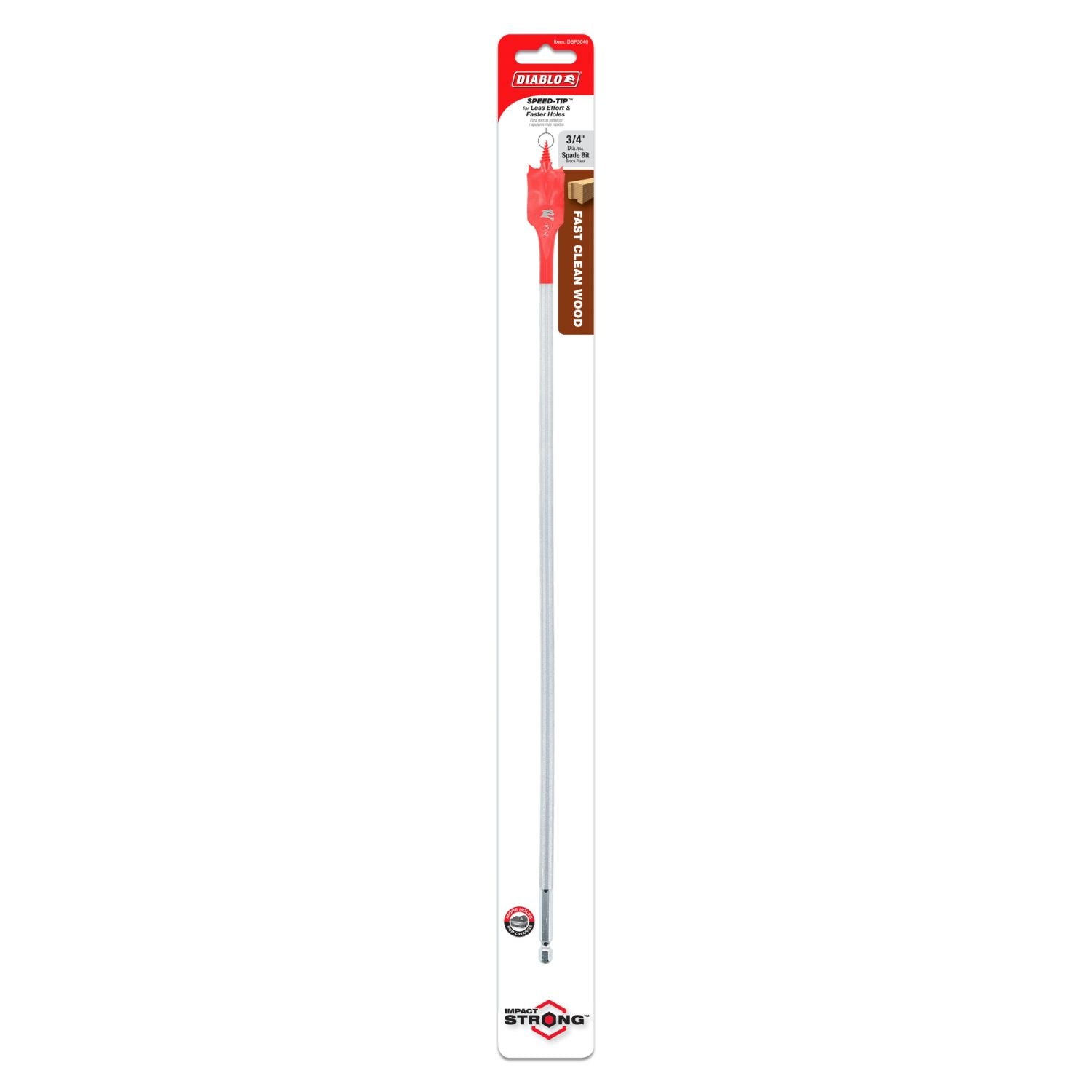 Diablo DSP3040 3/4 Inch x 16 Inch SPEEDemon Spade Bit