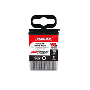 Diablo DSQ22P15 2 Inch #2 Square Drive Bits , 15-Pack