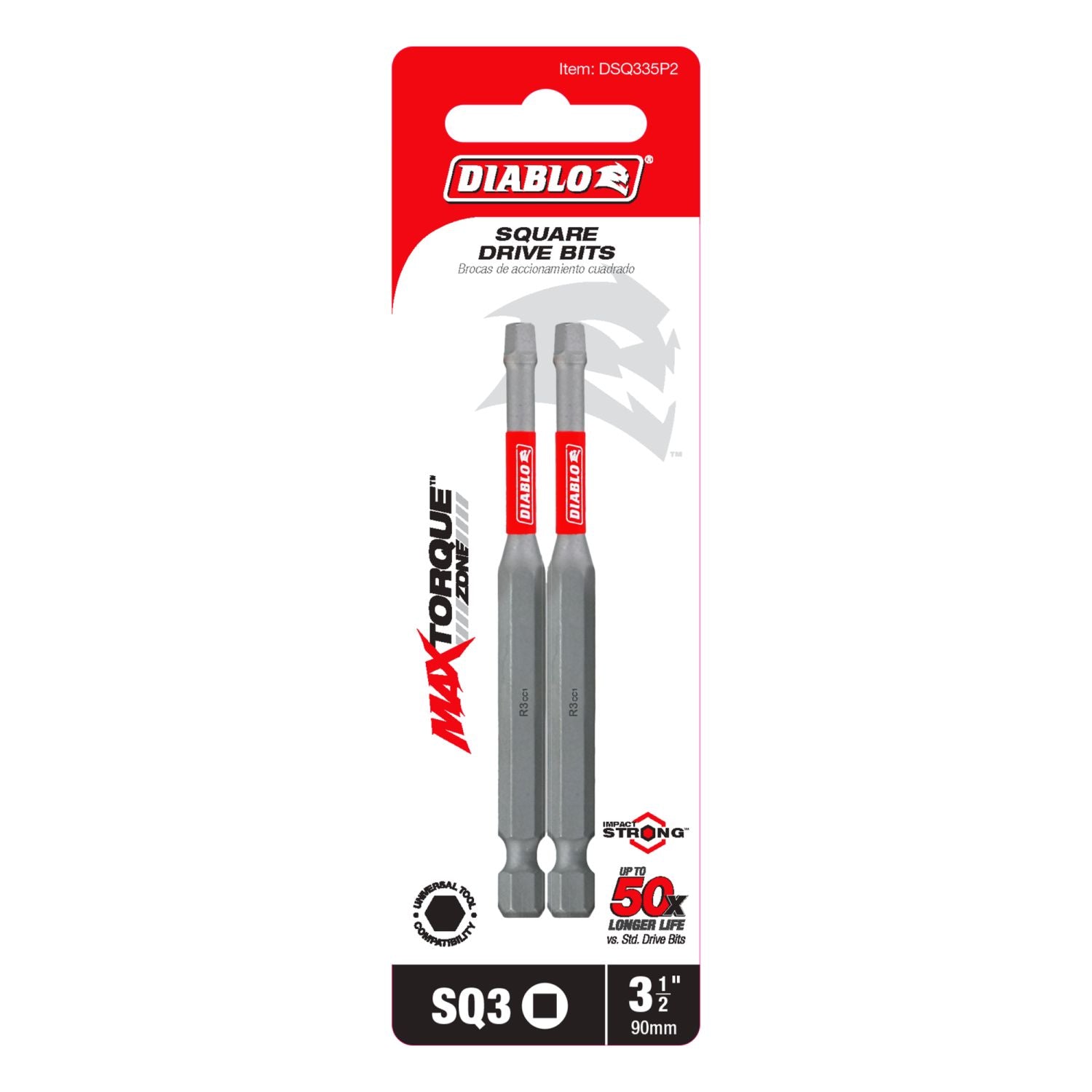 Diablo DSQ335P2 3-1/2 in. SQ3 Square Drive Bit (2-Pack)