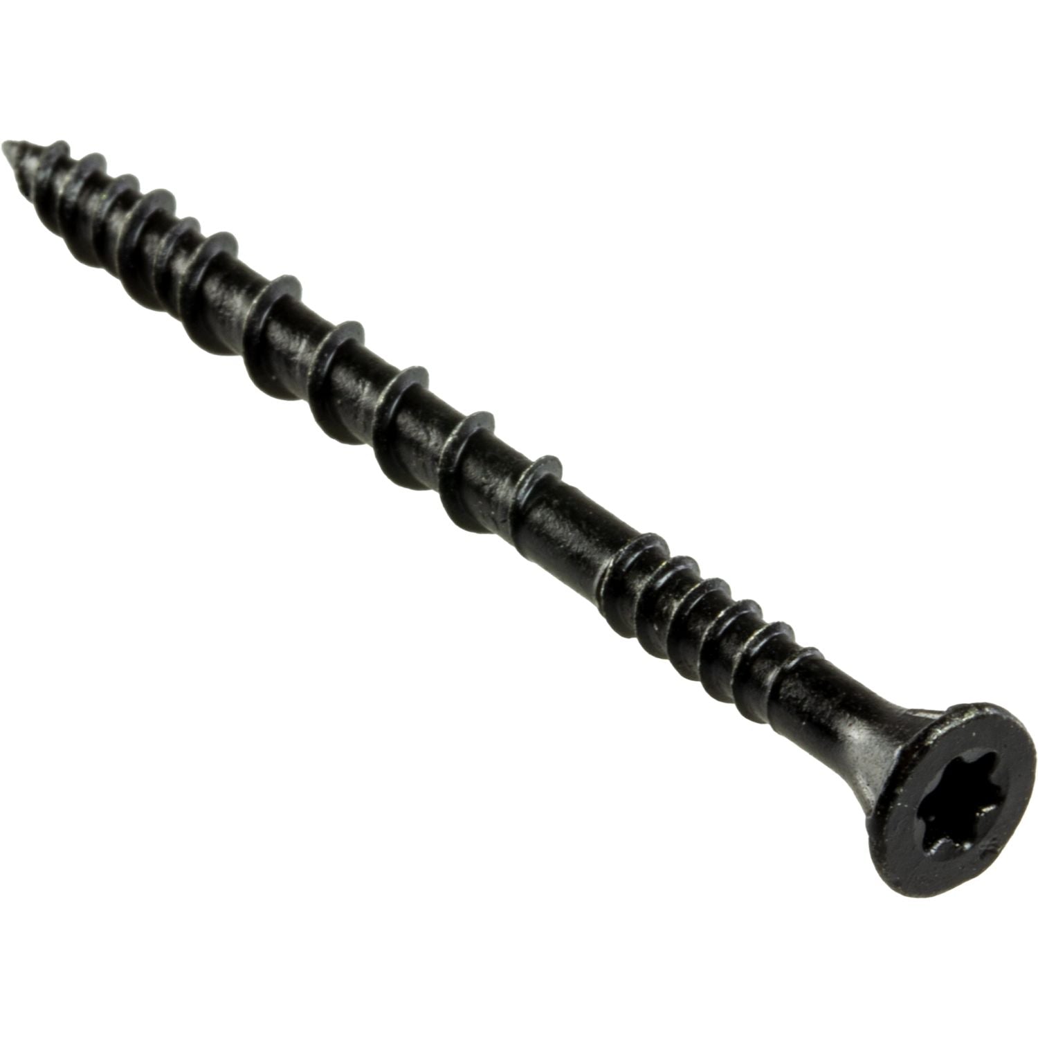 Simpson Strong-Tie DSVBK212R80 Deck-Drive DSV WOOD Screw,  #10 x 2-1/2-in. T25, Flat Head, Quik Guard, Black, 80-Pack