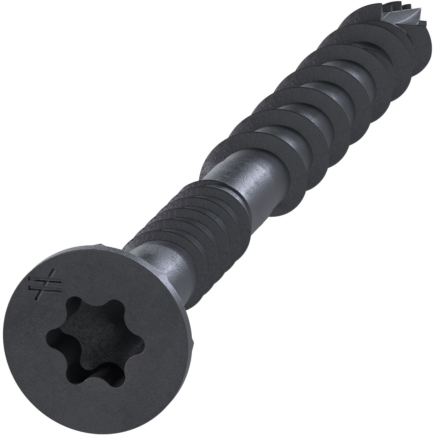 Simpson Strong-Tie DSVBK212R80 Deck-Drive DSV WOOD Screw,  #10 x 2-1/2-in. T25, Flat Head, Quik Guard, Black, 80-Pack