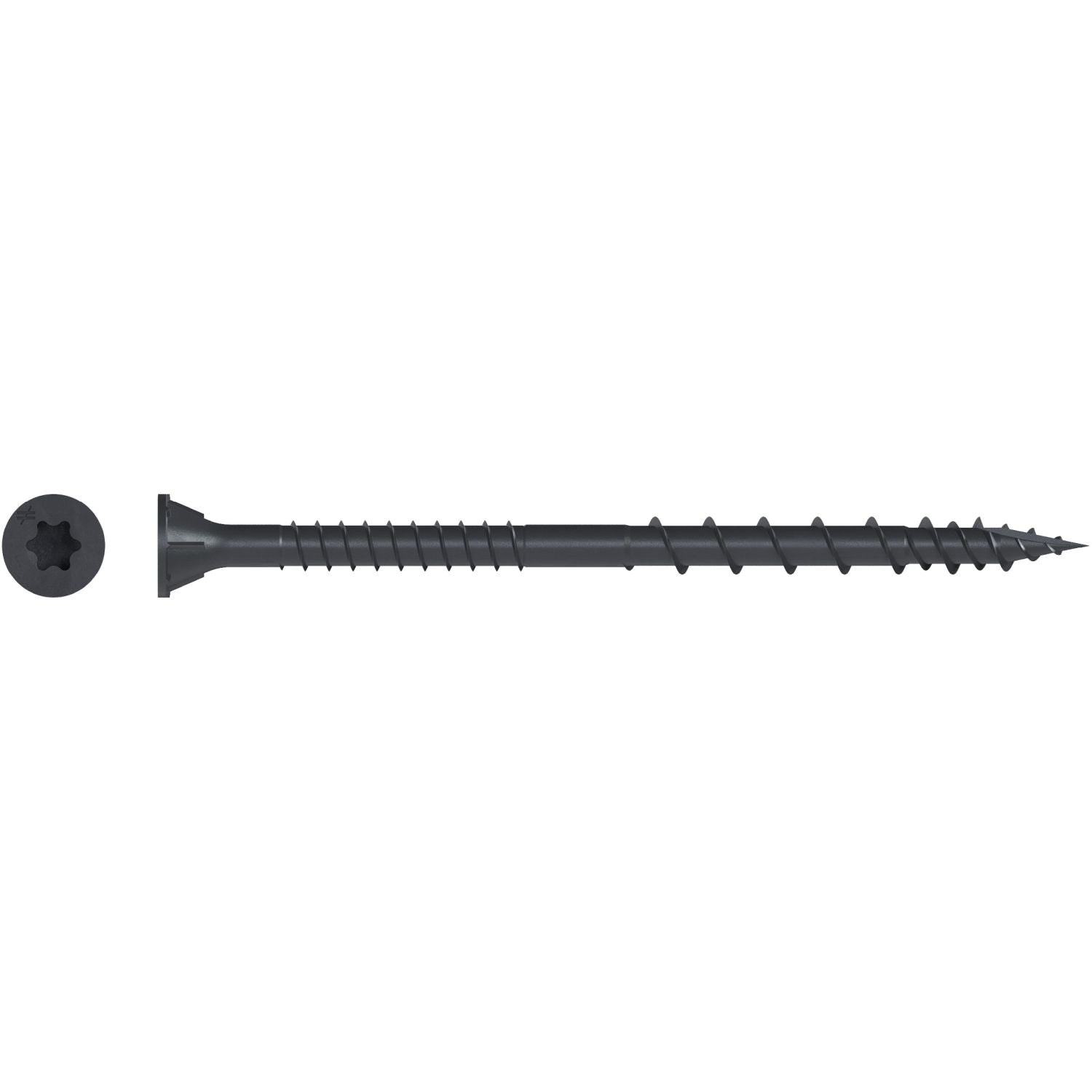 Simpson Strong-Tie DSVBK3R210 Deck-Drive DSV WOOD Screw,  #10 x 3-in. T25, Flat Head, Quik Guard, Black, 210-Pack