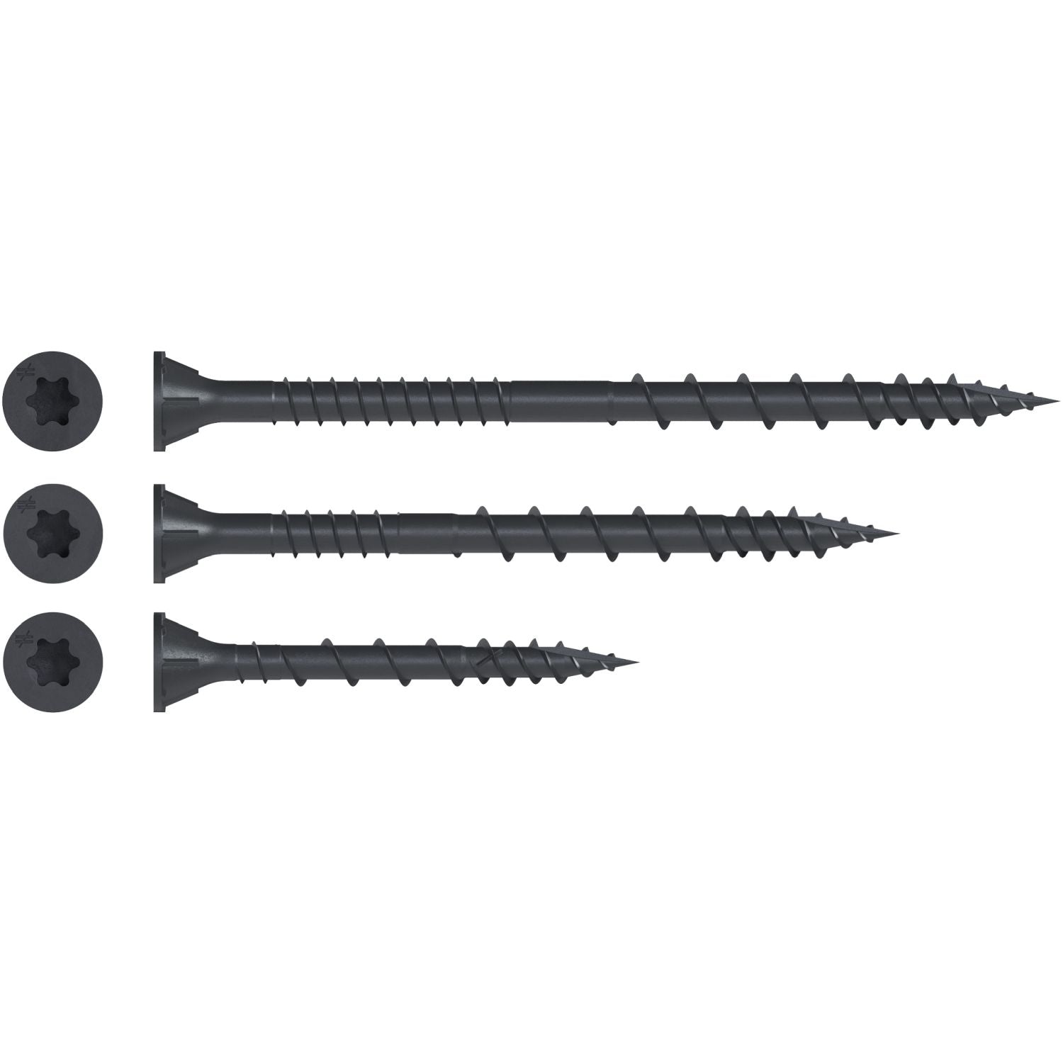 Simpson Strong-Tie DSVBK3R210 Deck-Drive DSV WOOD Screw,  #10 x 3-in. T25, Flat Head, Quik Guard, Black, 210-Pack