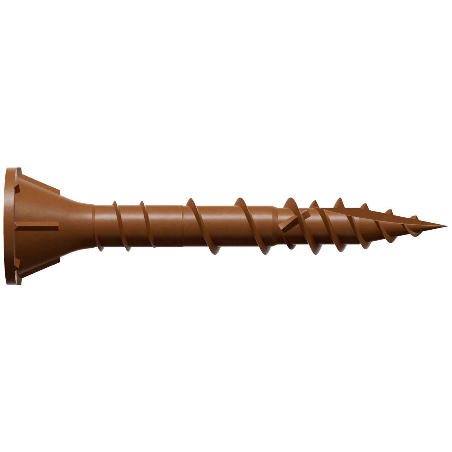 Simpson Strong-Tie DSVR114MB Deck-Drive DSV WOOD Screw,  #8 x 1-1/4-in. T-25, Flat Head, Quik Guard, Red, 1750-Pack