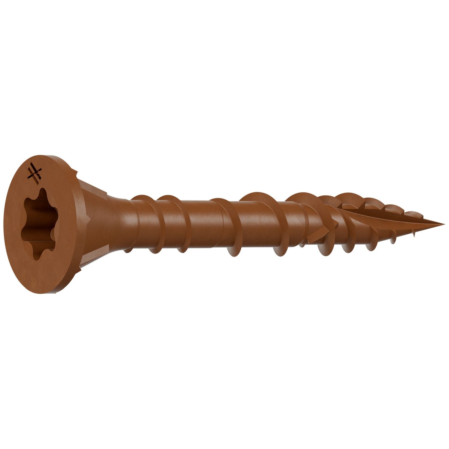 Simpson Strong-Tie DSVR114MB Deck-Drive DSV WOOD Screw,  #8 x 1-1/4-in. T-25, Flat Head, Quik Guard, Red, 1750-Pack