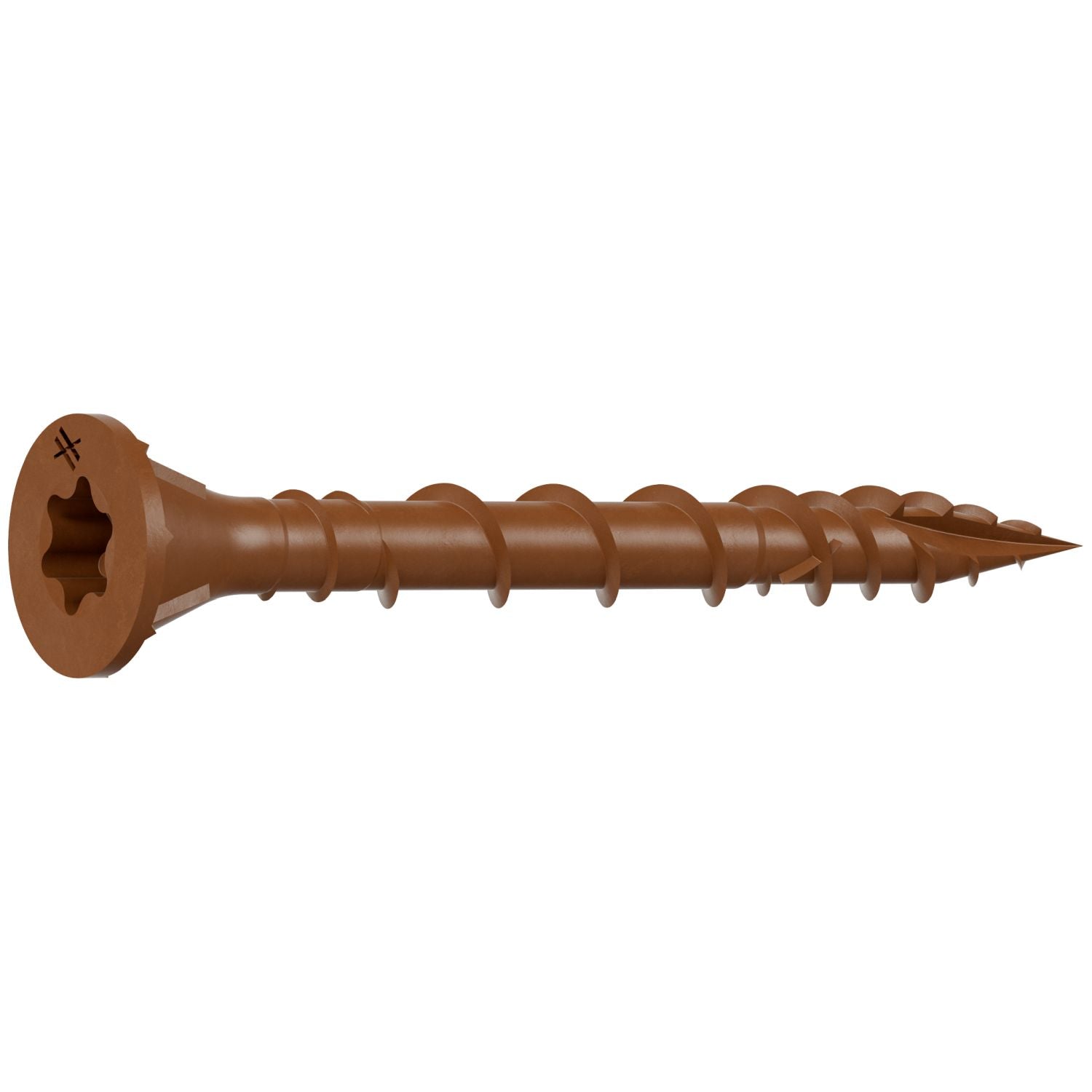 Simpson Strong-Tie DSVR158MB Deck-Drive DSV WOOD Screw,  #8 x 1-5/8-in. T-25, Flat Head, Quik Guard, Red, 1750-Pack