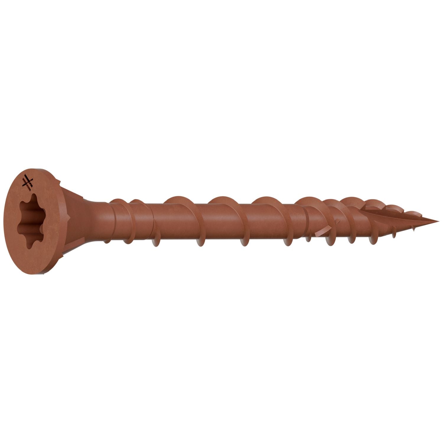 Simpson Strong-Tie DSVR158R5LB Deck-Drive DSV WOOD Screw,  #8 x 1-5/8-in. T-25, Flat Head, Quik Guard, Red, 5-lb.
