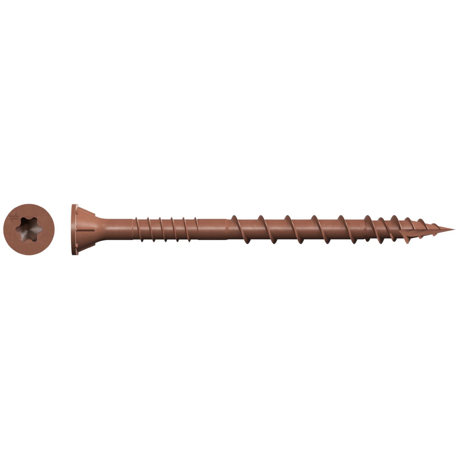 Simpson Strong-Tie DSVR212S Deck-Drive DSV WOOD Screw (Collated),  #10 x 2-1/2-in. T25 6-Lobe, Red, 1000-Pack