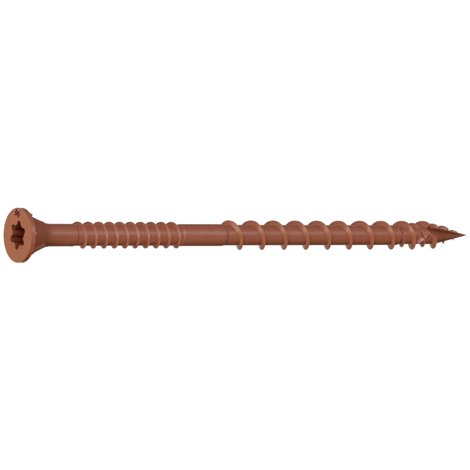 Simpson Strong-Tie DSVR312MB Deck-Drive DSV WOOD Screw,  #10 x 3-1/2-in. T-25, Flat Head, Quik Guard, Red, 1000-Pack
