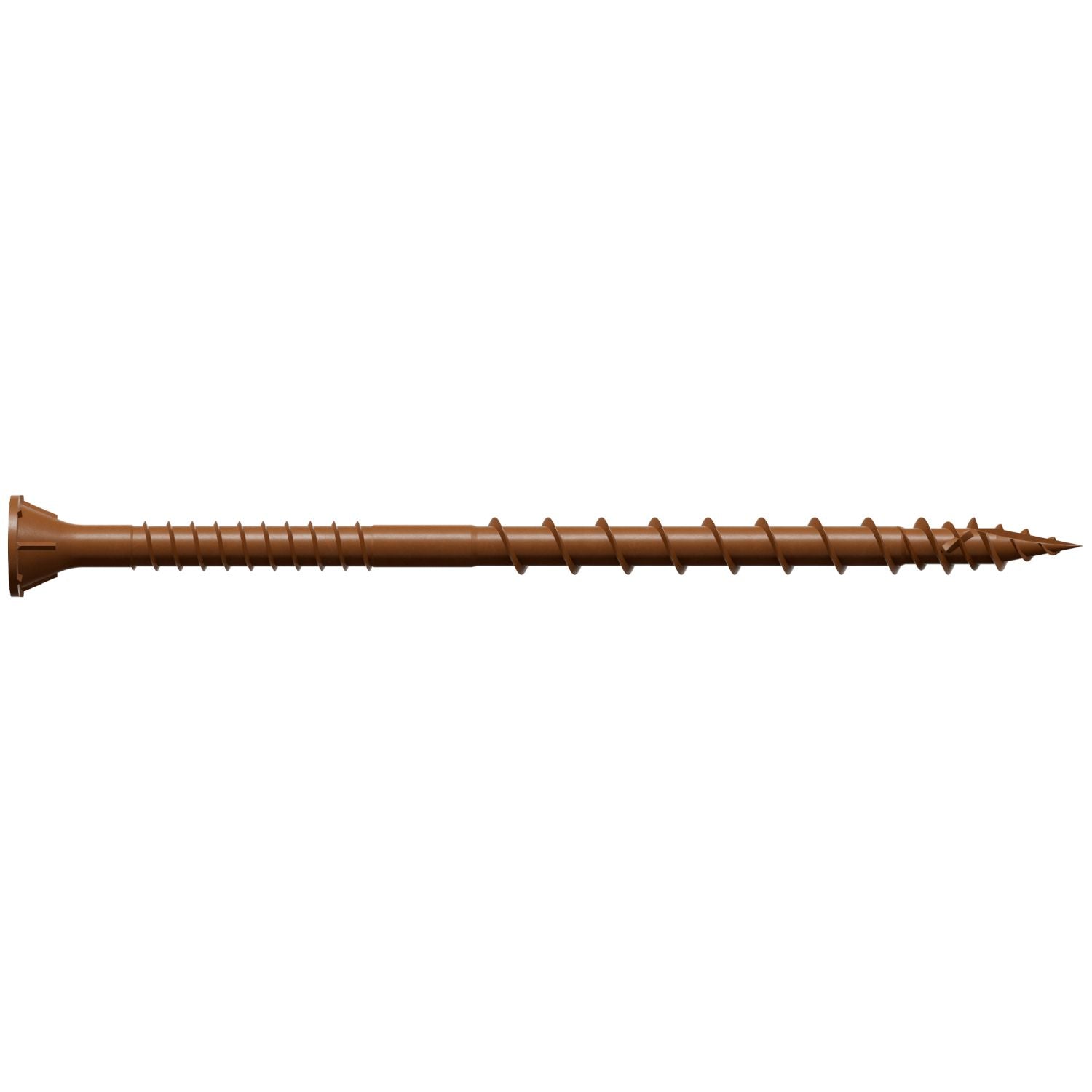 Simpson Strong-Tie DSVR312R1LB Deck-Drive DSV WOOD Screw,  #10 x 3-1/2-in. T-25, Flat Head, Quik Guard, Red, 1-lb.