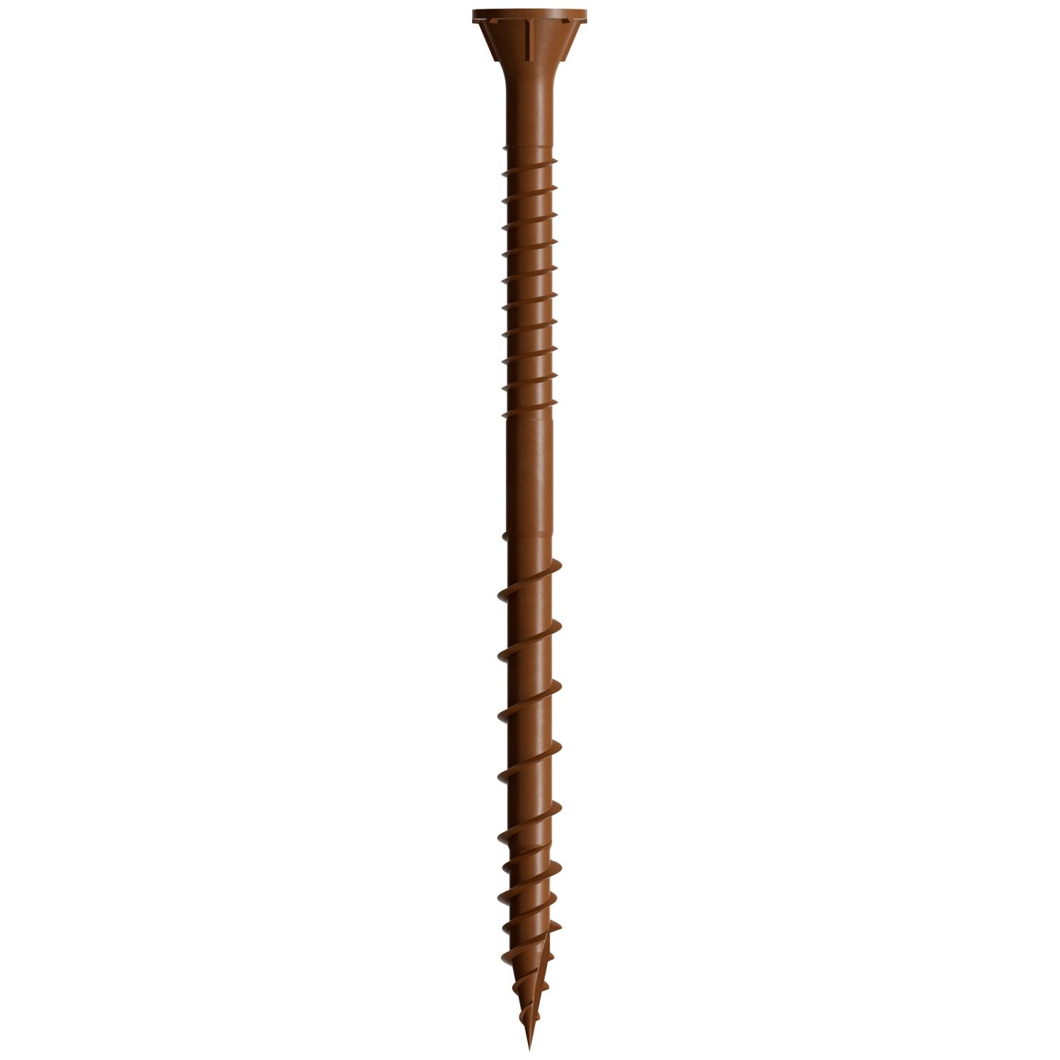 Simpson Strong-Tie DSVR3MB Deck-Drive DSV WOOD Screw,  #10 x 3-in. T-25, Flat Head, Quik Guard, Red, 1750-Pack
