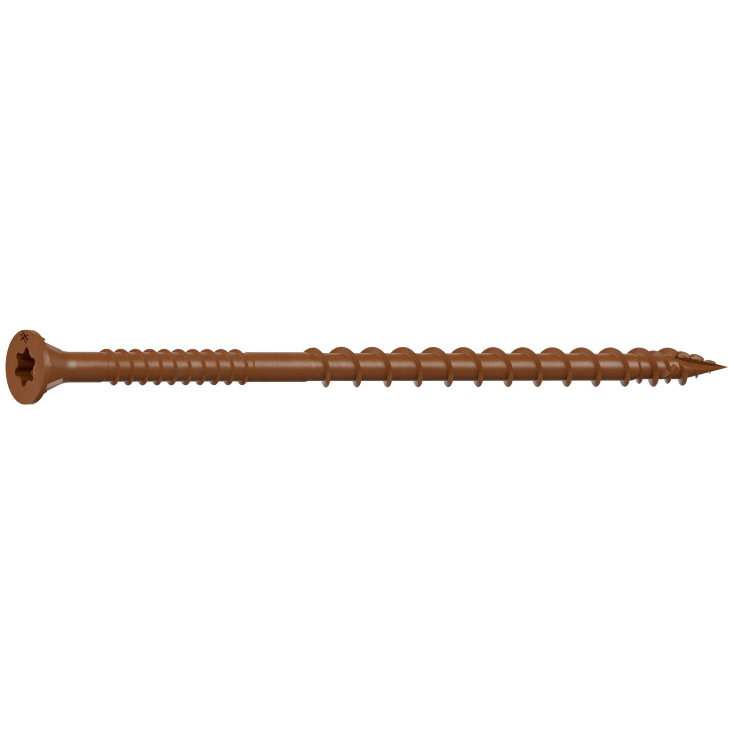 Simpson Strong-Tie DSVR4MB Deck-Drive DSV WOOD Screw,  #10 x 4-in. T-25, Flat Head, Quik Guard, Red, 1000-Pack