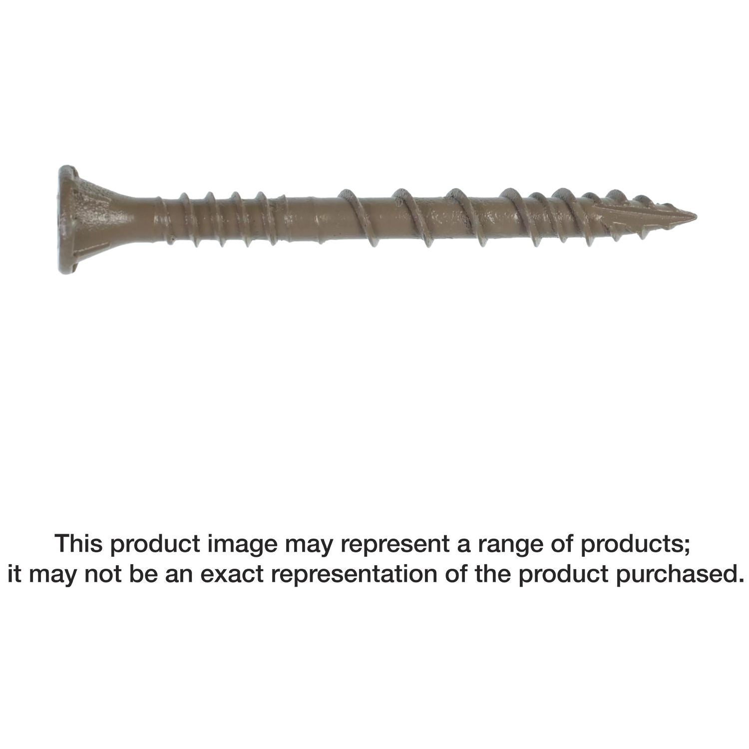 Simpson Strong-Tie DSVT2R350 Deck-Drive DSV WOOD Screw,  #10 x 2-in. T-25, Flat Head, Quik Guard, Tan, 350-Pack