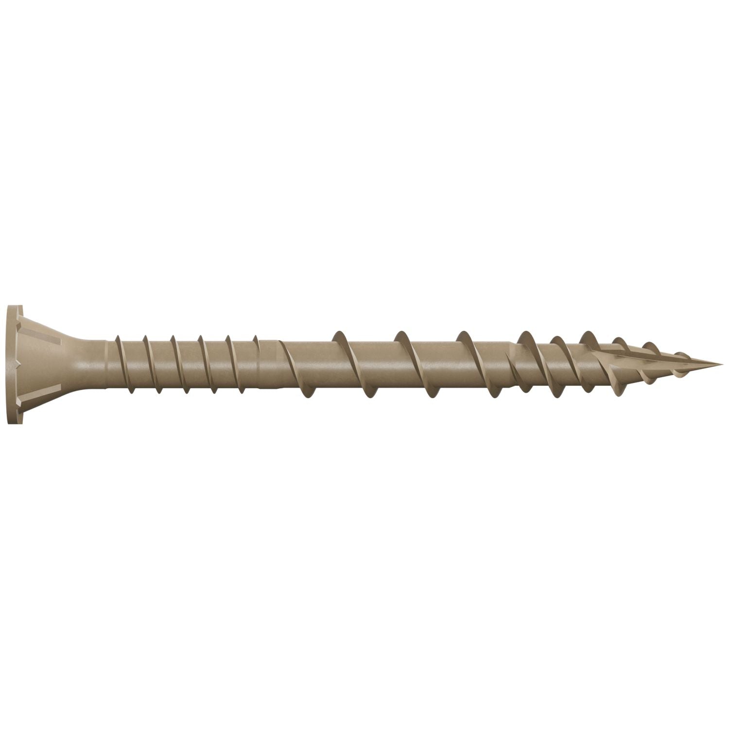 Simpson Strong-Tie Deck-Drive DSV Wood Collated Screw, #10 x 2-in. T25 6-Lobe, Tan, 1500-Pack (DSVT2S)