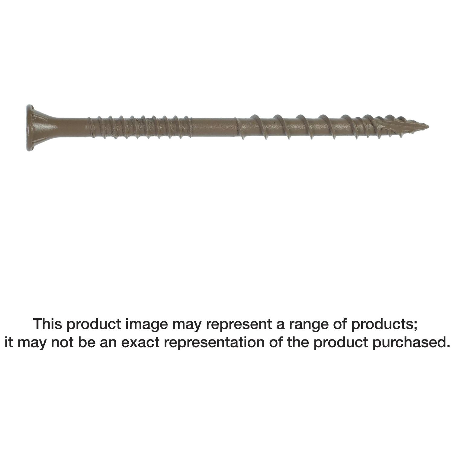 Simpson Strong-Tie DSVT3R350 Deck-Drive DSV WOOD Screw,  #10 x 3-in. T-25, Flat Head, Quik Guard, Tan, 350-Pack