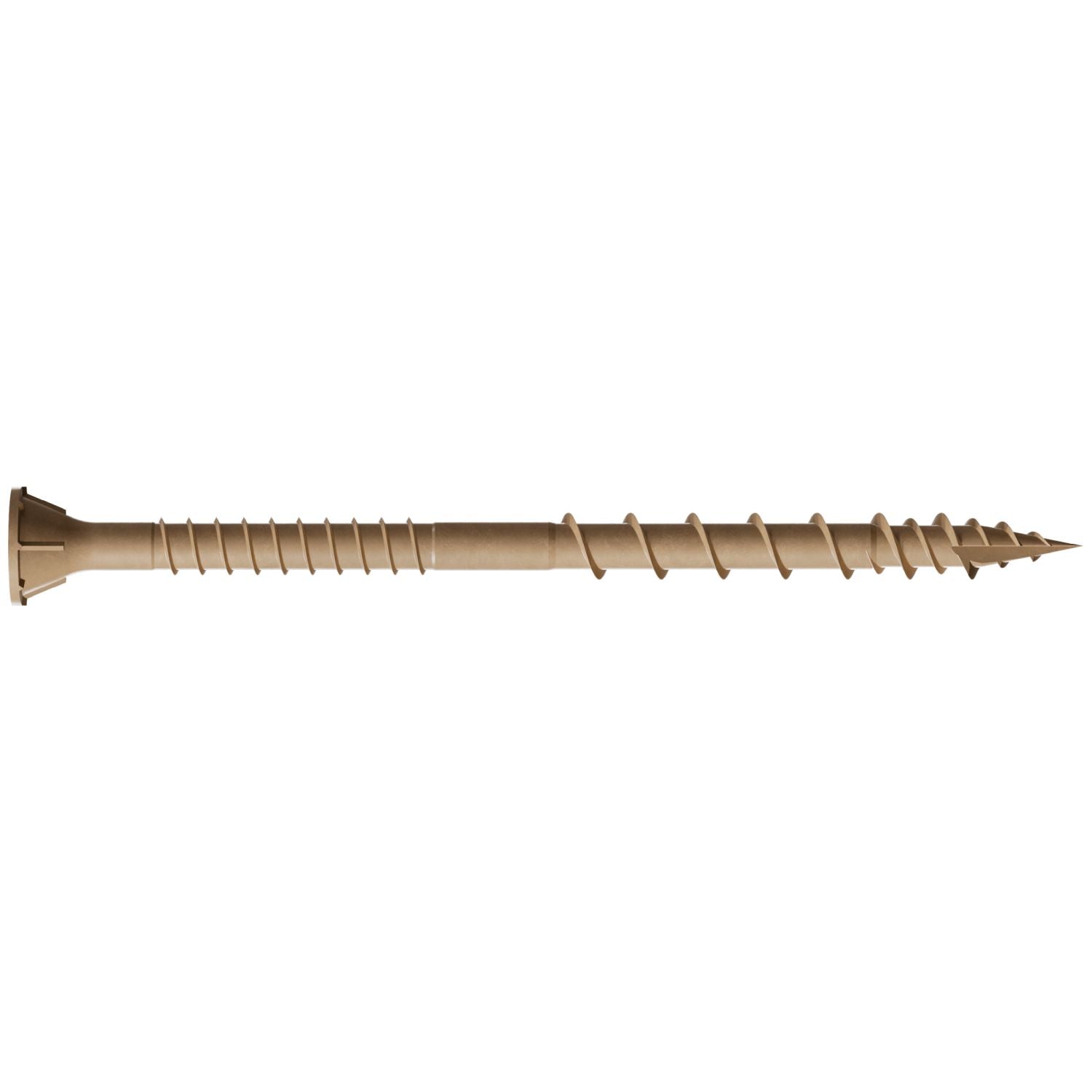 Simpson Strong-Tie Deck-Drive DSV Wood Screw, #10 x 3-in. T25, Flat Head, Quik Guard, Tan, 770-Pack (DSVT3R770)