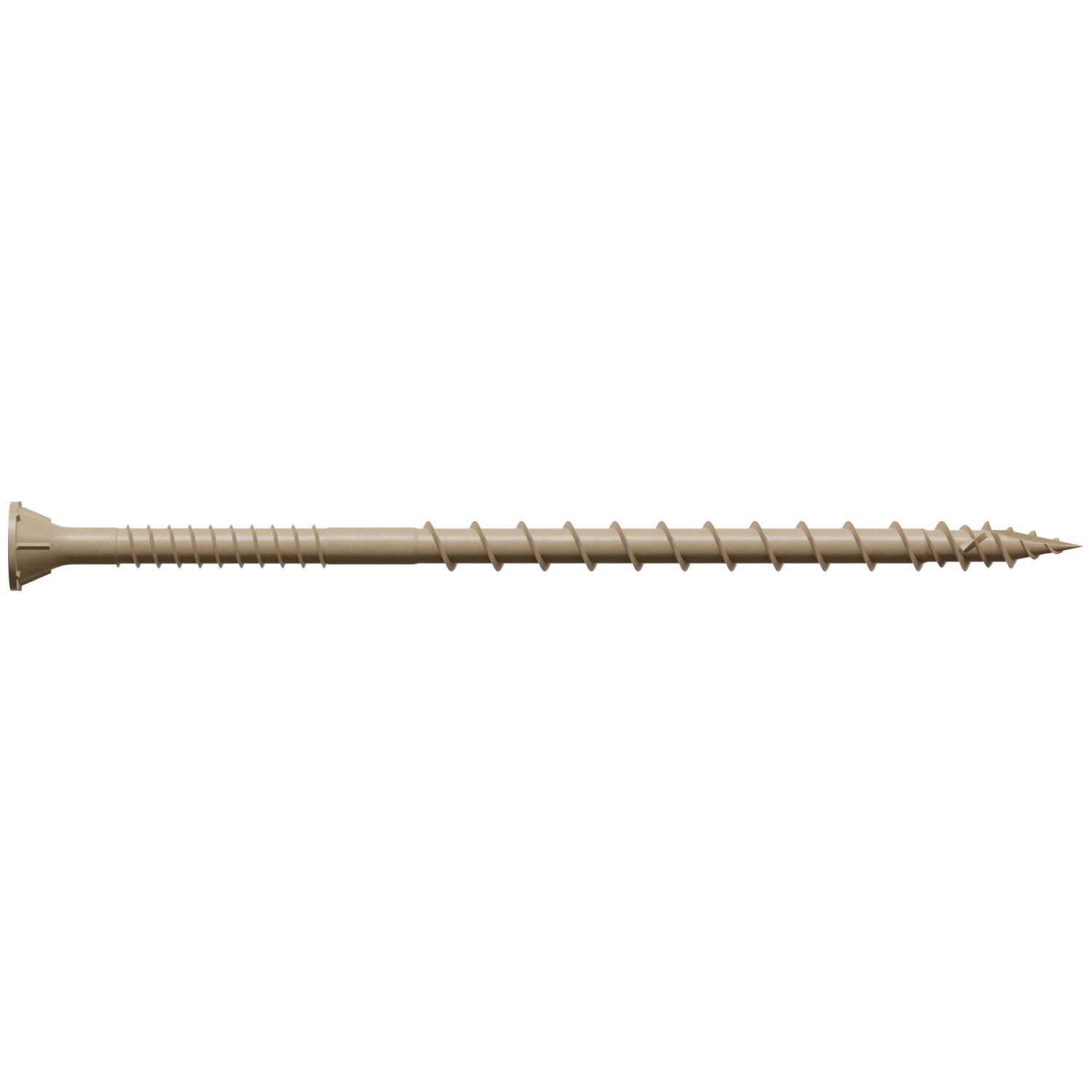 Simpson Strong-Tie DSVT4MB Deck-Drive DSV WOOD Screw,  #10 x 4-in. T-25, Flat Head, Quik Guard, Tan, 1000-Pack