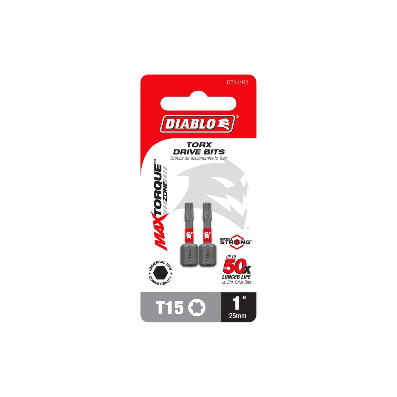Diablo DT151P2 1 Inch #15 Torx Drive Bits , 2-Pack