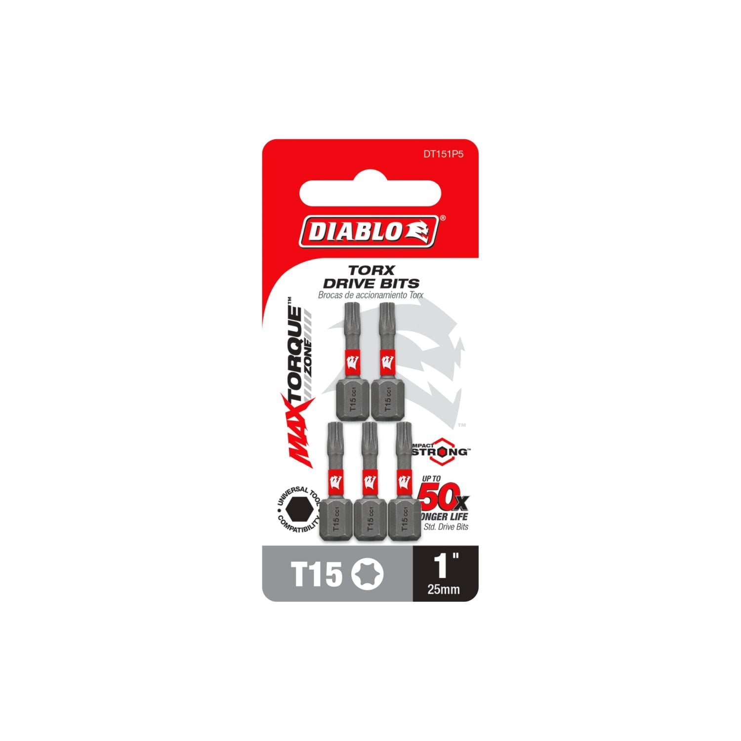 Diablo DT151P5 1 Inch #15 Torx Drive Bits , 5-Pack