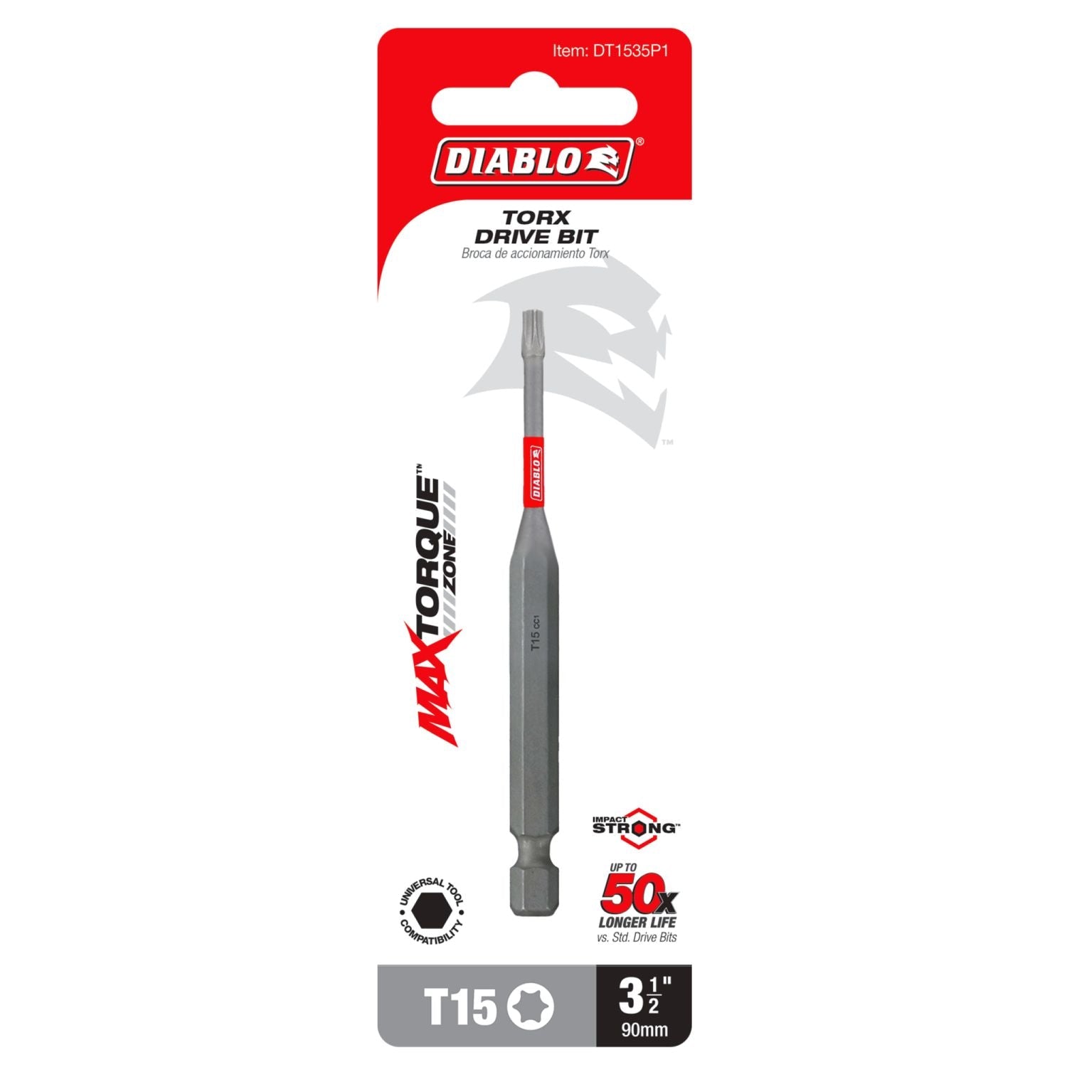 Diablo DT1535P1 3-1/2 in. T15 Torx Drive Bit