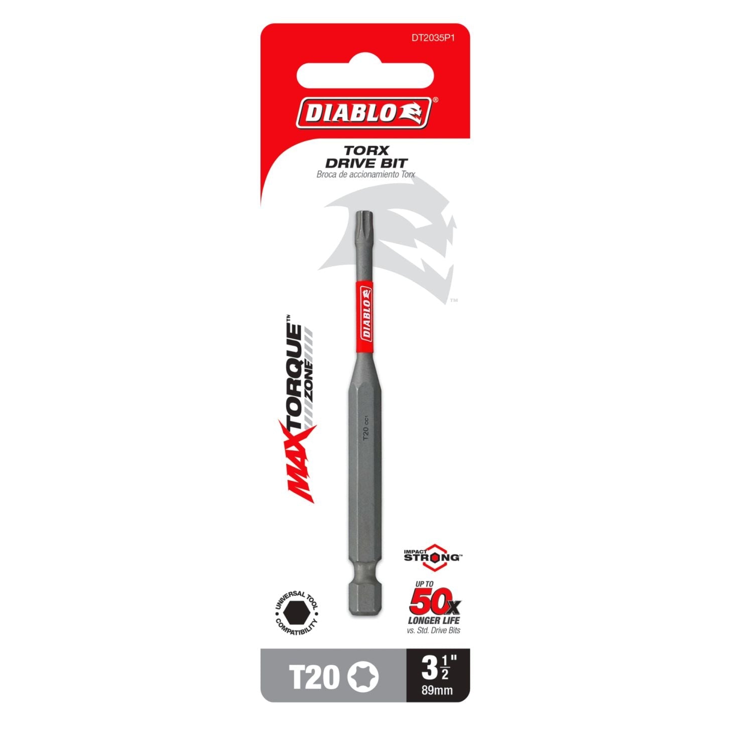 Diablo DT2035P1 3-1/2 Inch #20 Torx Drive Bit