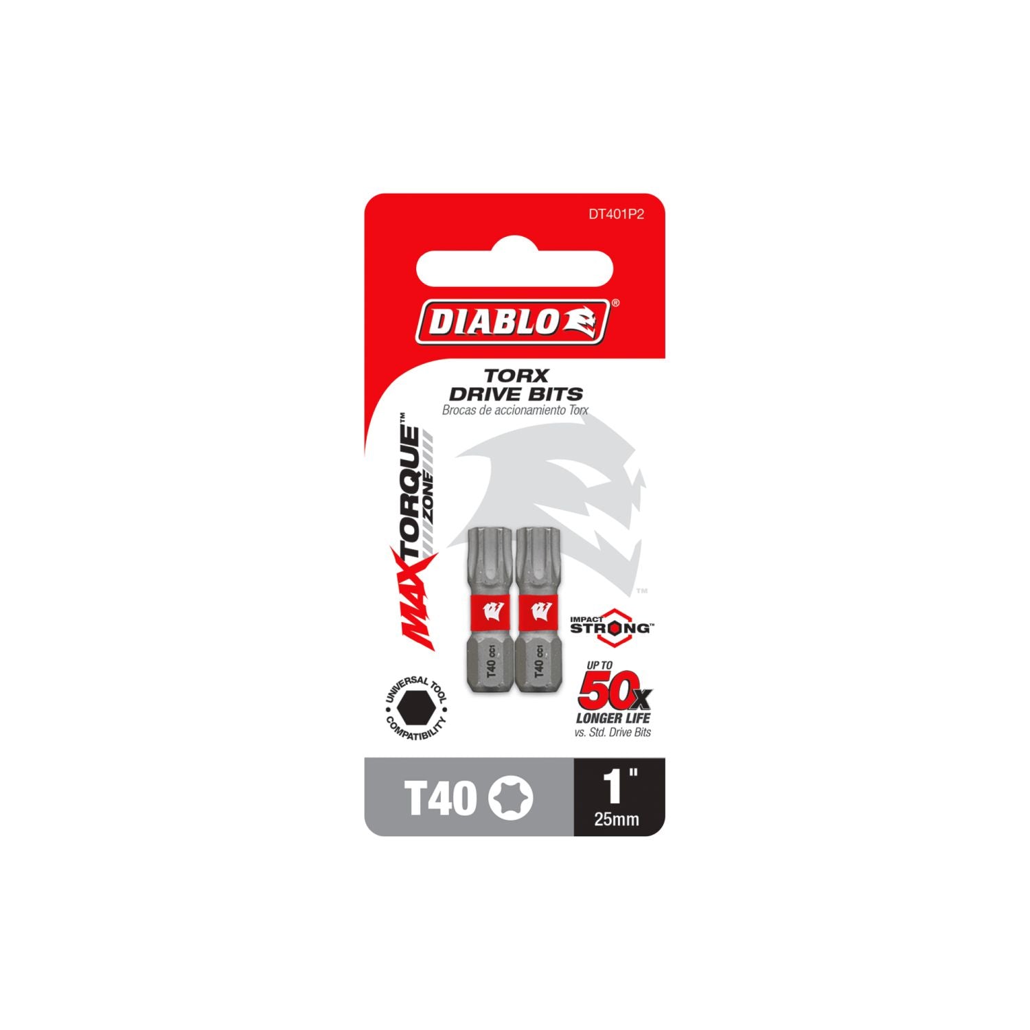 Diablo DT401P2 1 Inch #40 Torx Drive Bits , 2-Pack