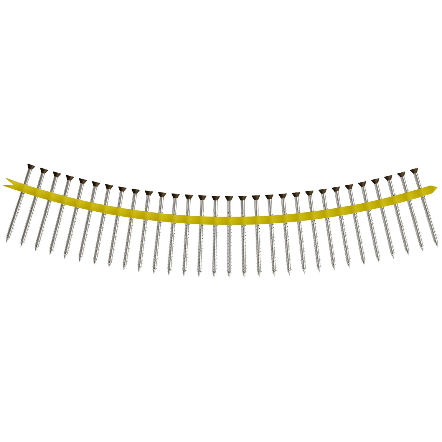 Simpson Strong-Tie DTH212S305BR01 Trim-Head Screw,  Sharp Point (Collated),  #7 x 2-in. #2 SQ Type 305, Brown 01, 1000-Pack